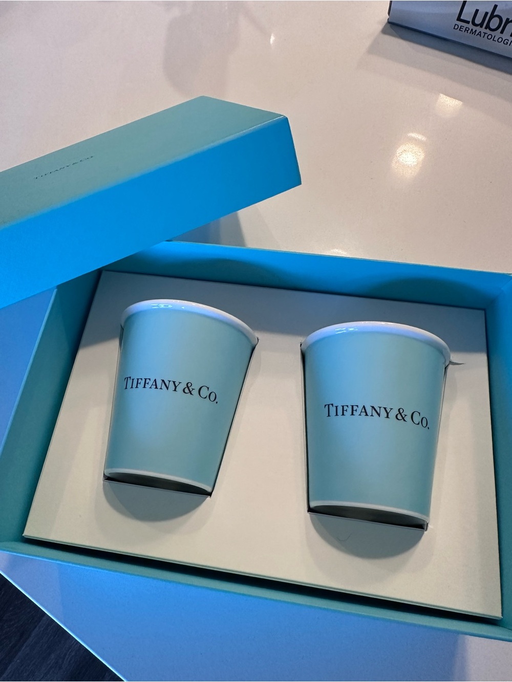 Tiffany & Co. Robin's Egg Blue Paper Cups - Pair
